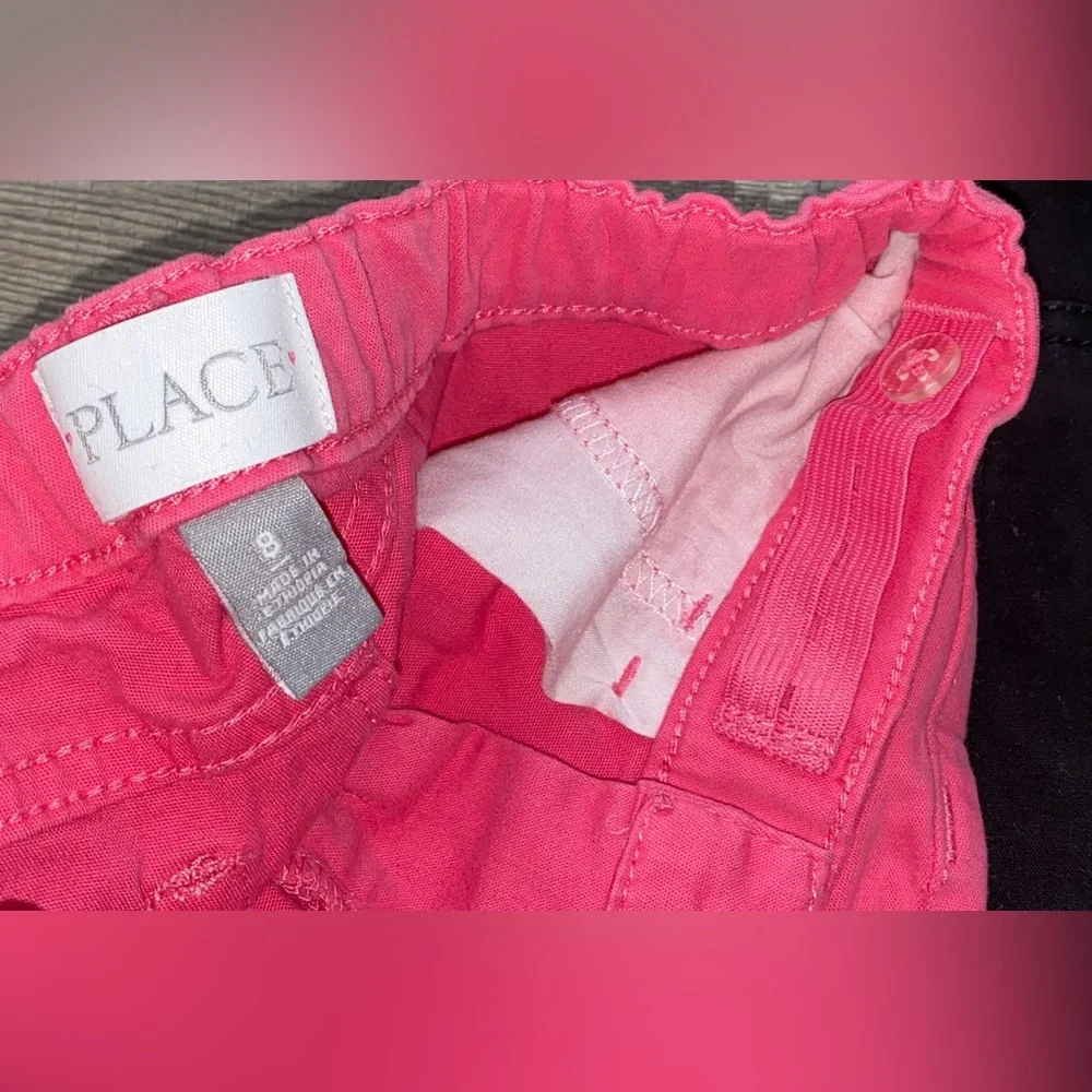 NWOT Children’s Place Skimmer Bermuda Black Shorts Bundle Lot Girls Size 8 Slim